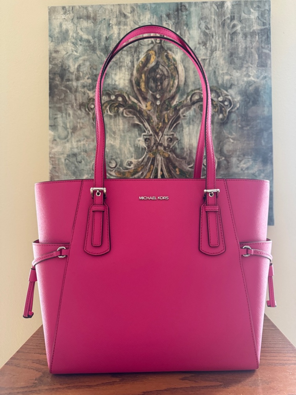 Michael Kors Fuchsia Saffiano Leather Tote